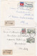 37040# LOT 5 LETTRES FRANCHISE PARTIELLE RECOMMANDE Obl OEUTRANGE MOSELLE 1967 1968 Pour METZ 57 - Covers & Documents