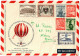 1, 19 AUSTRIA, 1955, AIR LETTER, BALLOON COVER TO GREECE - Balloon Covers