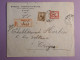 DO 9  INDOCHINE   BELLE LETTRE RECO  PRIVEE  1938 HANOI  A TROYES FRANCE  +CACHET CIRE ROUGE + AFF. INTERESSANT++ - Briefe U. Dokumente