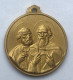 Belle Médaille Pendentif Ancien En Métal Doré - Pape PI VI Et Saint Christophe - Paulus VI PONT MAX - Religion &  Esoterik
