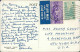 INDIA - JAGANNATH TEMPLE PURI - ORISSA - RPPC POSTCARD MAILED BY AIR MAIL TO U.S.A. - STAMPS / 1950s  (18378) - India