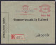 Deutsches Reich R Biref AFS Absenderfreistempel Berlin N Lübeck M. Siegelmarke - Covers & Documents