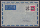 Briefmarken Flugpost Air Mail Frankfurt Barcelona Zuleitung DDR Berlin Rs. Div. - Covers & Documents