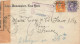 LETTRE. USA. 11 1 18. MANAMAKER NEW YORK. RECOMMANDE POUR PARIS. BANDE CENSURE - Covers & Documents