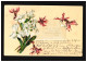 AK Blumen Rosa Nelken Weisse Blüten, Geniess Das Glück, Burg (Dithm) .27.6.1908 - Altri & Non Classificati