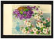 AK Blumen Blütenzweige Apfel, Weidenkorb Mit Veilchen, Gelaufen Niederlande 1936 - Andere & Zonder Classificatie