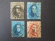 BELGIQUE 1863 Lot De 4 Timbres 10c 20c 40c Perf 12 1/2 Leopold I Dont Oblitération 4/9 Belgie Belgium Timbre Stamps - 1863-1864 Medallones (13/16)