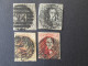 BELGIQUE Lot De 4 Timbres 10c 40c Leopold I ND Dont Voisin Oblitération 24 Belgie Belgium Timbre Stamps - Autres & Non Classés