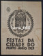 Programa * Festas Da Cidade Do Porto * Ateneu Comercial Do Porto * Junho 1925 - Programme