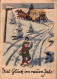 H2140 - Glückwunschkarte Neujahr - Winterlandschaft Pferdekutsche Postkutsche - Verlag Alex Ludwig Berlin DDR - New Year