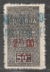 ALGERIE - COLIS POSTAUX - N°18a * (1927) 2f Sur 50c Noir , Surcharge Rouge. - Paketmarken