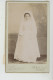 PHOTOS ORIGINALES - CDV AV. 1900 - Communion - Portrait Jeune Fille Communiante - Photo LORTET 55 Rue Cler à PARIS - Anciennes (Av. 1900)