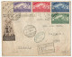 Egypt Air Mail Registered Cover Sent To Belgium 1949 Special Cancels Of Exhibition Exposition - Cartas & Documentos