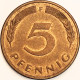 Germany Federal Republic - 5 Pfennig 1980 F, KM# 107 (#4592) - 5 Pfennig