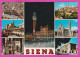 293950 / Italy - SIENA - 7 View Old Architecture , Night Church Aerial View  PC 1976 USED - 40 L Coin Of Syracuse - 1961-70: Poststempel