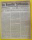 Journal Les Nouvelles Continentales. N° 133 Du 2 Octobre 1943; Collaboration. Terreur Gaulliste Mussolini Badoglio - Oorlog 1939-45