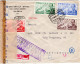 Spanien 1943, 4 Flugpost Marken Auf Luftpost Zensur Brief V Valencia N. Schweden - Covers & Documents