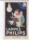 PUBLICITE : Les Lampes At Ampoules Philips (Pierrot - Lune) - Très Bon état - Advertising