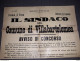 1902   MANIFESTO  CON ANNULLO VILLABARTOLOMEA VERONA  AVVISO DI CONCORSO - Marcophilie