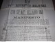 1871 MANIFESTO CATANIA  18°  DISTRETTO MILITARE - Historical Documents