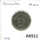 25 ORE 1949 DENMARK Coin Frederik IX #AX511.U.A - Danemark