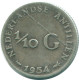 1/10 GULDEN 1954 ANTILLAS NEERLANDESAS PLATA Colonial Moneda #NL12061.3.E.A - Antille Olandesi