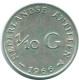 1/10 GULDEN 1966 NIEDERLÄNDISCHE ANTILLEN SILBER Koloniale Münze #NL12910.3.D.A - Antille Olandesi