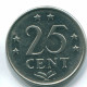 25 CENTS 1971 NETHERLANDS ANTILLES Nickel Colonial Coin #S11516.U.A - Antilles Néerlandaises