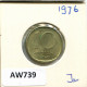10 AGOROT 1976 ISRAEL Moneda #AW739.E.A - Israel