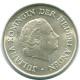 1/4 GULDEN 1970 NETHERLANDS ANTILLES SILVER Colonial Coin #NL11644.4.U.A - Antille Olandesi