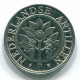 25 CENTS 1990 NETHERLANDS ANTILLES Nickel Colonial Coin #S11259.U.A - Antillas Neerlandesas
