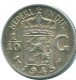 1/10 GULDEN 1945 P INDIAS ORIENTALES DE LOS PAÍSES BAJOS PLATA #NL14163.3.E.A - Indie Olandesi