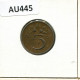 5 CENTS 1967 NEERLANDÉS NETHERLANDS Moneda #AU445.E.A - 1948-1980 : Juliana