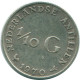 1/10 GULDEN 1970 ANTILLAS NEERLANDESAS PLATA Colonial Moneda #NL13074.3.E.A - Niederländische Antillen