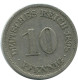 10 PFENNIG 1898 A GERMANY Coin #AE488.U.A - 10 Pfennig