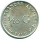 1/10 GULDEN 1966 ANTILLAS NEERLANDESAS PLATA Colonial Moneda #NL12833.3.E.A - Antilles Néerlandaises