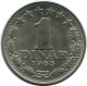 1 DINAR 1965 YUGOSLAVIA Moneda #AZ581.E.A - Yugoslavia