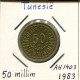 50 MILLIMES 1983 TÚNEZ TUNISIA Moneda #AP826.2.E.A - Tunisie