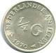 1/4 GULDEN 1970 NIEDERLÄNDISCHE ANTILLEN SILBER Koloniale Münze #NL11628.4.D.A - Netherlands Antilles