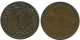 1 REICHSPFENNIG 1928 G GERMANY Coin #AE224.U.A - 1 Rentenpfennig & 1 Reichspfennig