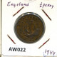 HALF PENNY 1944 UK GROßBRITANNIEN GREAT BRITAIN Münze #AW022.D.A - C. 1/2 Penny