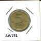 5 SHEQALIM 1982 ISRAEL Coin #AW751.U.A - Israel