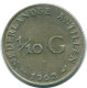 1/10 GULDEN 1962 ANTILLES NÉERLANDAISES ARGENT Colonial Pièce #NL12454.3.F.A - Antilles Néerlandaises