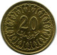 20 MILLIMES 1993 TUNESIEN TUNISIA Islamisch Münze #AP467.D.A - Tunisie