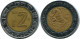 2 PESOS 2001 MEXICO Moneda BIMETALLIC #AH512.5.E.A - Mexique
