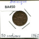 50 CENTIMES 1962 FRENCH Text BÉLGICA BELGIUM Moneda #BA450.E.A - 50 Cent