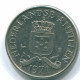 25 CENTS 1971 ANTILLES NÉERLANDAISES Nickel Colonial Pièce #S11587.F.A - Niederländische Antillen