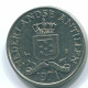 25 CENTS 1971 ANTILLES NÉERLANDAISES Nickel Colonial Pièce #S11579.F.A - Antilles Néerlandaises