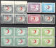3077.1938-1946 RED CRESCENT AND MAP CHARITY STAMPS LOT, MNH. - Neufs