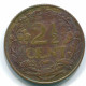 2 1/2 CENT 1956 CURACAO NEERLANDÉS NETHERLANDS Bronze Colonial Moneda #S10172.E.A - Curaçao